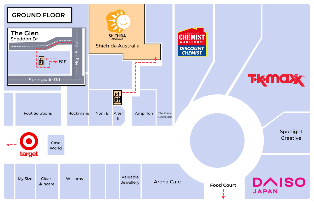 Directions for Glen Waverley Centre