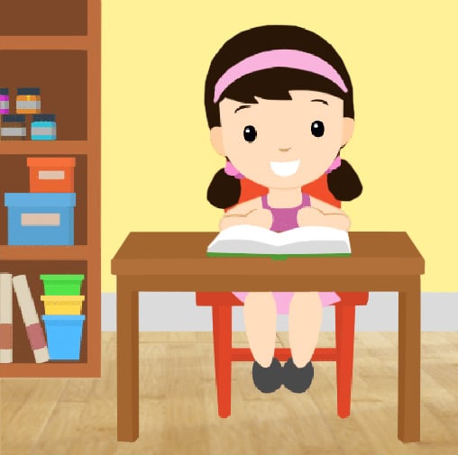 Develop A Love Of Learning: A cute drawing of a girl reading