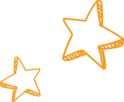 orange decoration stars