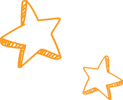 orange decoration stars