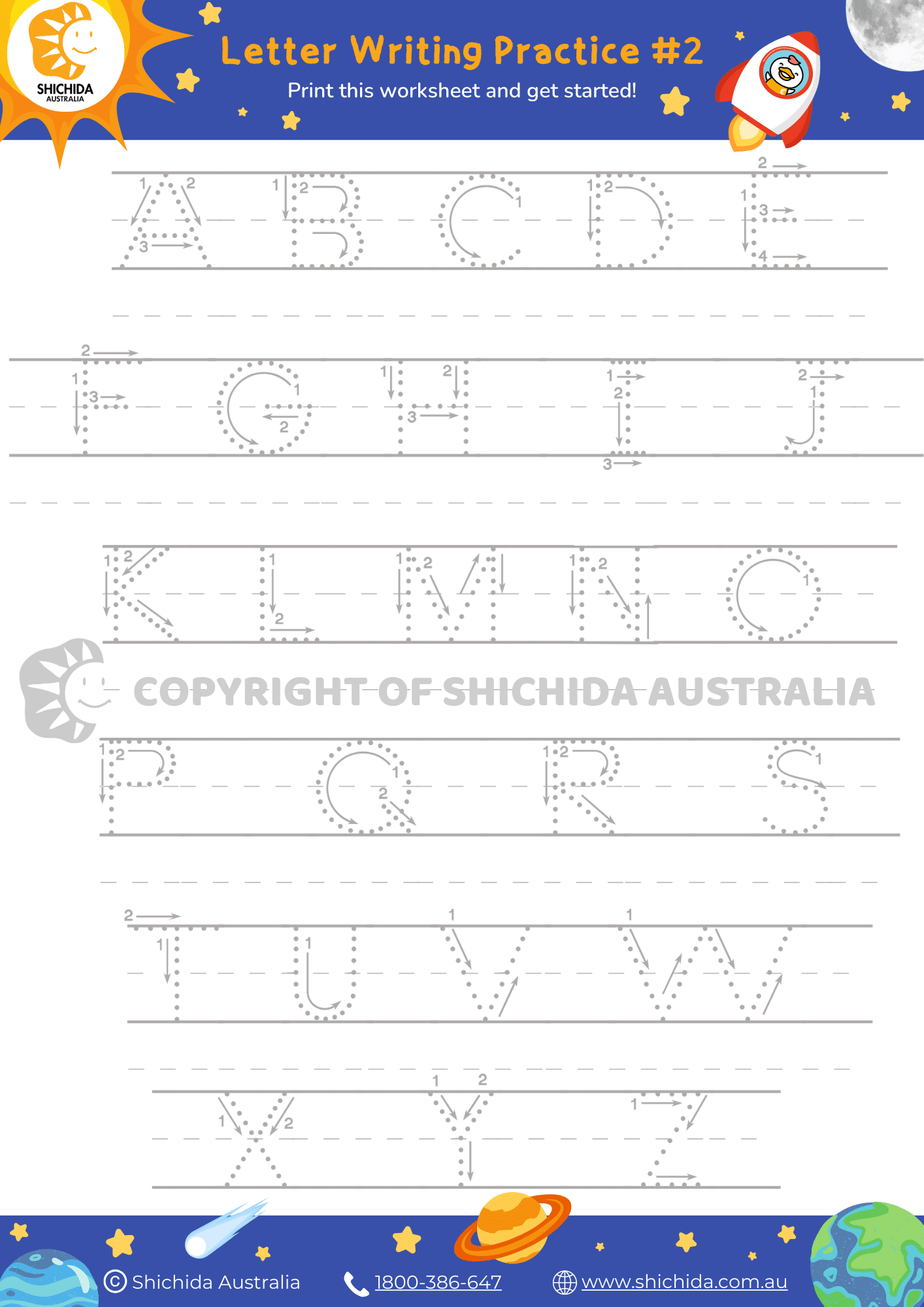 Alphabet printables, Alphabet Writing Worksheet 2
