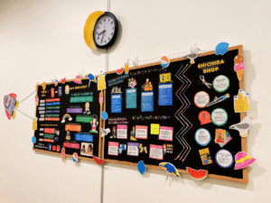 Colourful Notice Board at the Highpoint centre