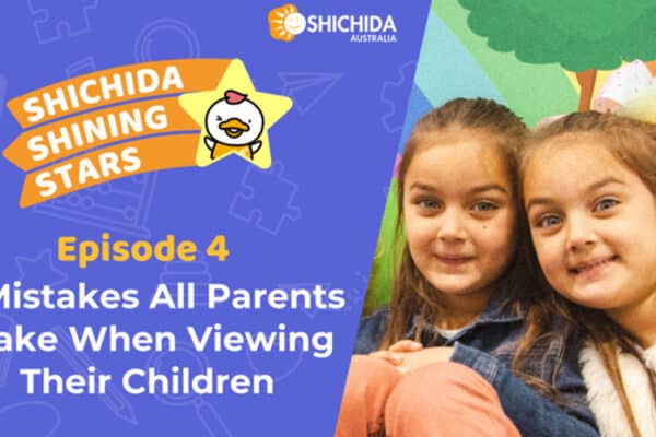 Episode 4 Shichida podcast image featuring two preschool girls - Healthy Ways to View Your Child