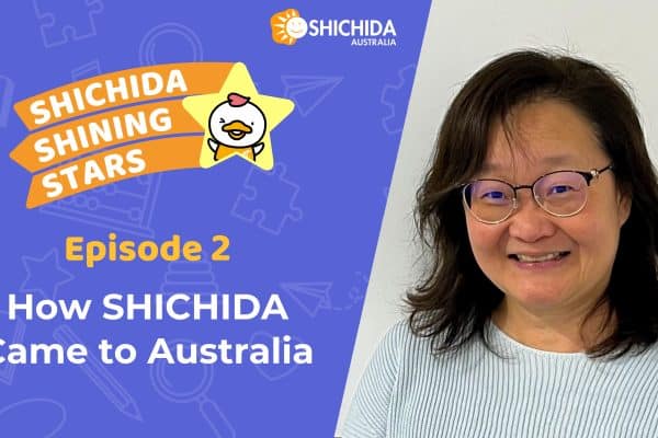 Shichida podcast Shining stars Episode 2 image, featuring a map showing Australia, Shichida Method Australia