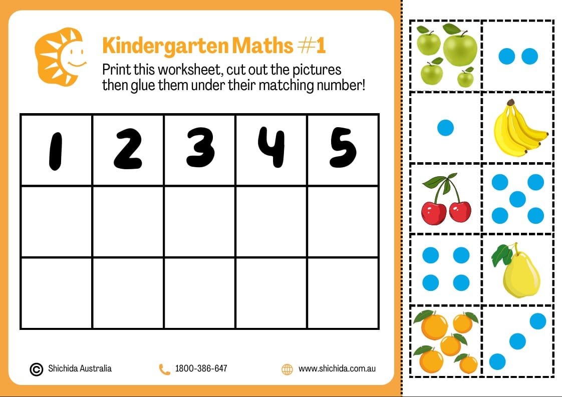 Kindergarten addition worksheets for math practice
