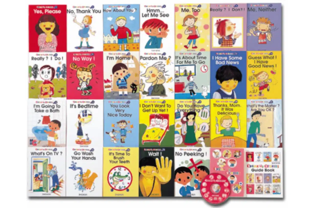 A colorful collection of children's books featuring various characters and stories for young readers