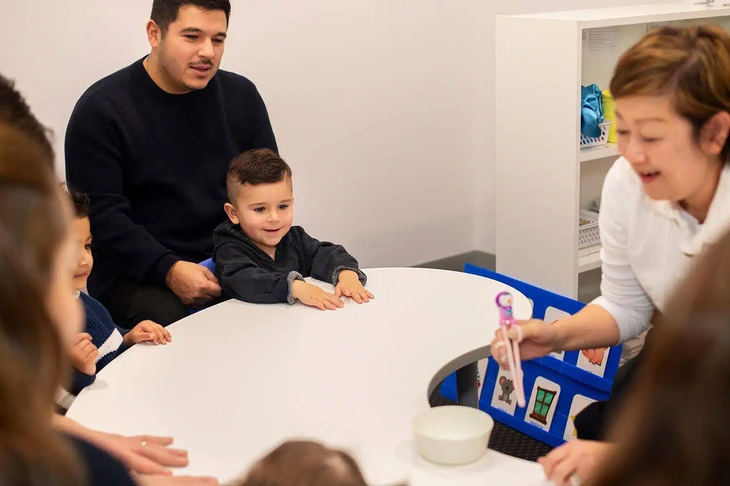 Parents and children learning together at a Shichida centre