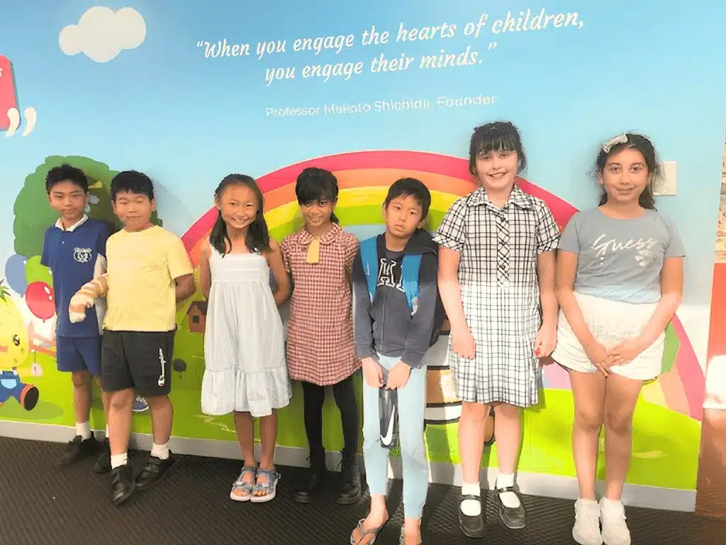 Shichida Primary Program students outside their classroom