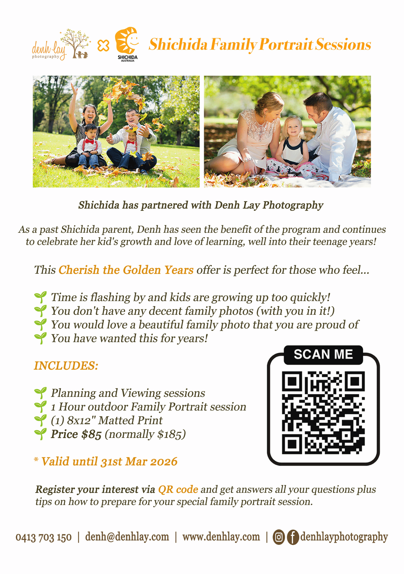 Shichida Australia partnership offer Denh Lay Photography