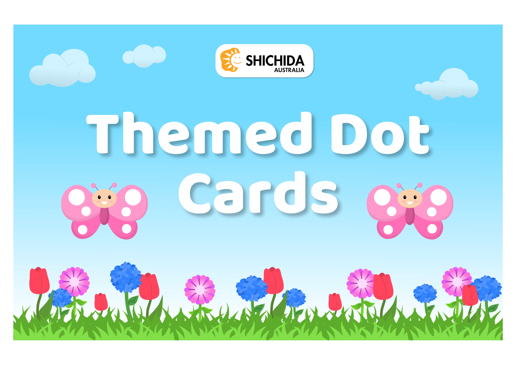 Themed Number Dot cards, math sense flashcards for kids