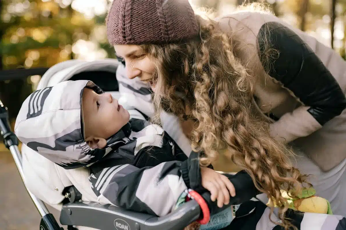 Infant brain development - A mother gazing into her baby’s eyes