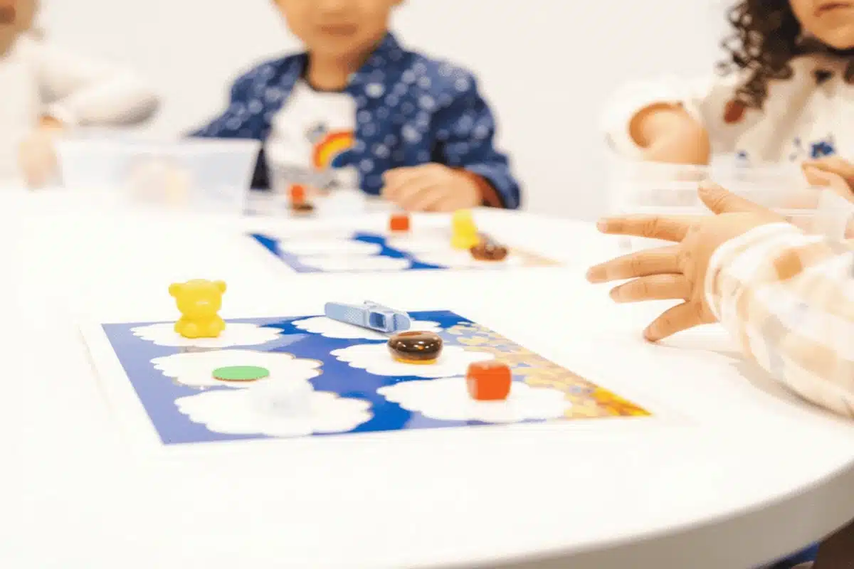 Preschoolers playing a fun memory game during a Shichida class