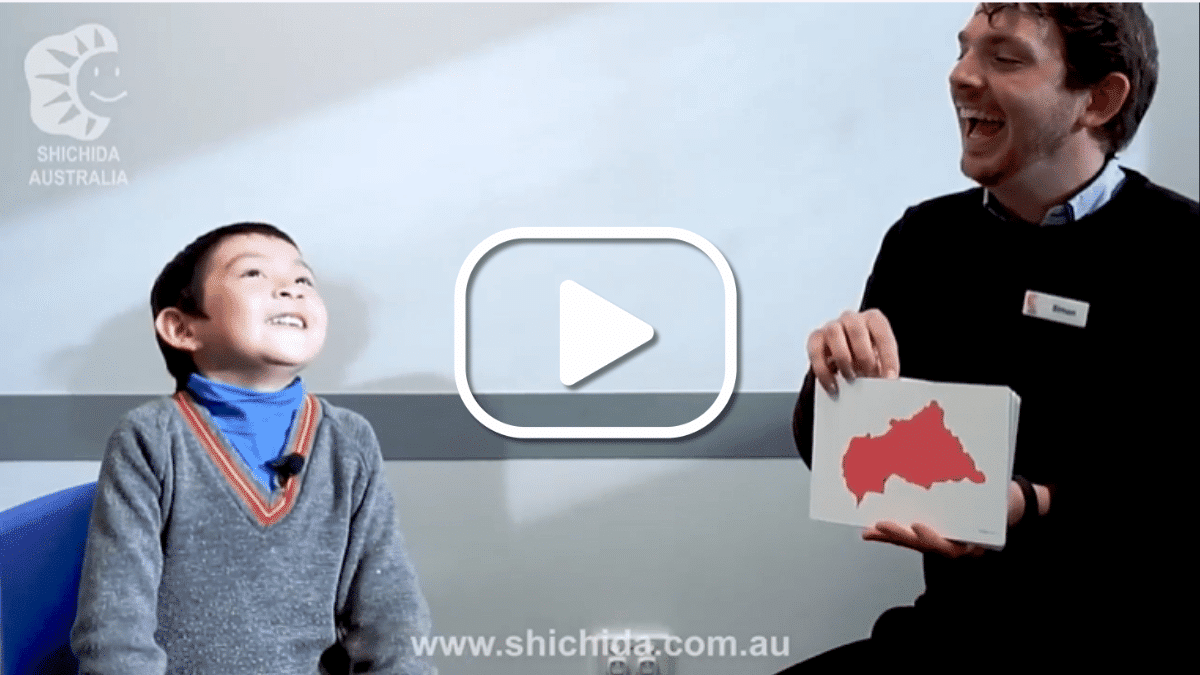 Caleb, Shichida student, World geography for children