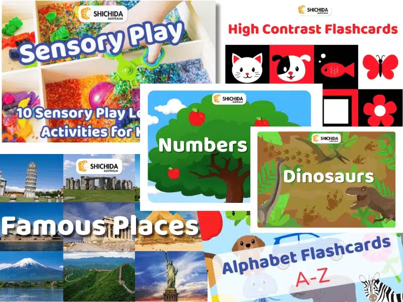 sensory play flash cards