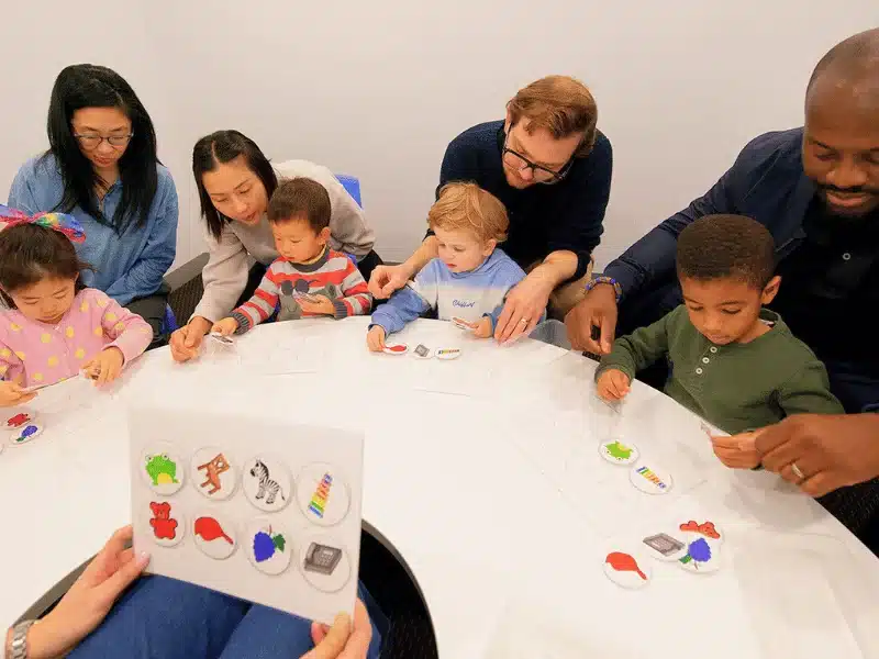 Parents and toddlers bonding