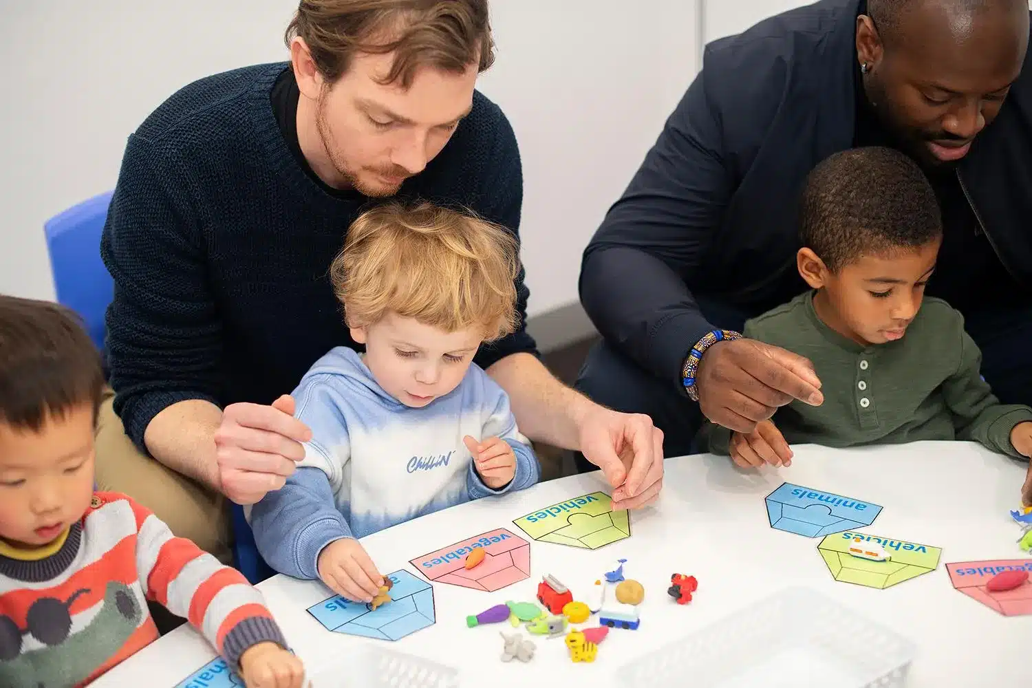 Image by Shichida Australia: As toddlers pinch and place each piece into the right category, they build finger strength, coordination, and thinking skills.