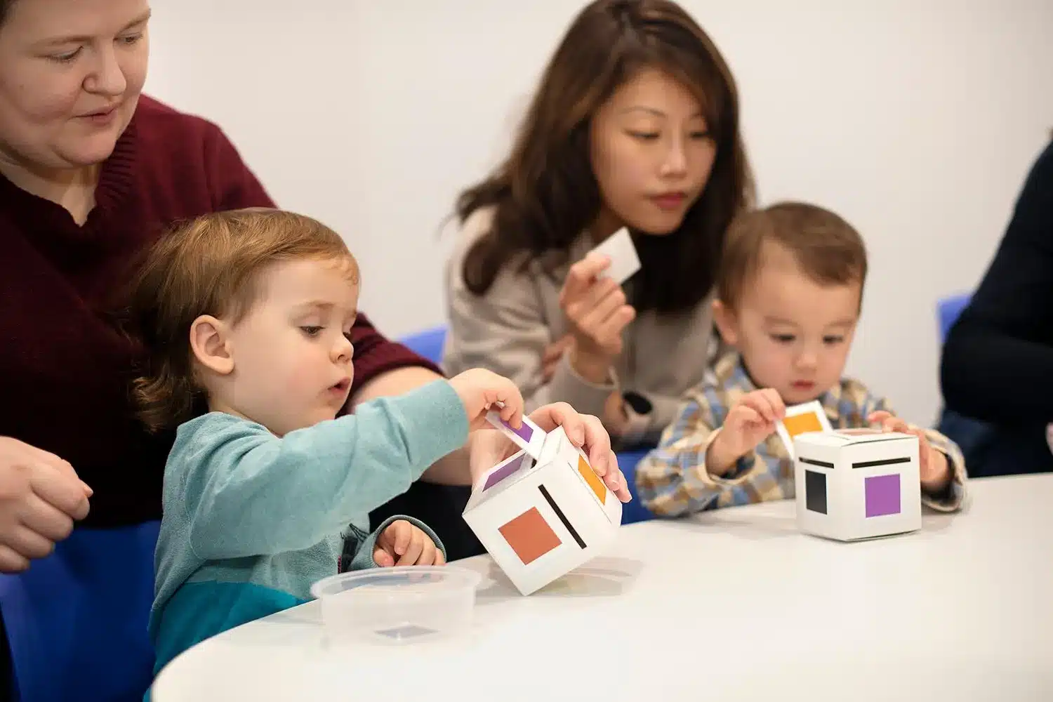 Image by Shichida Australia: Toddlers build focus, observation and early thinking skills through a fun colour matching game in Shichida class.